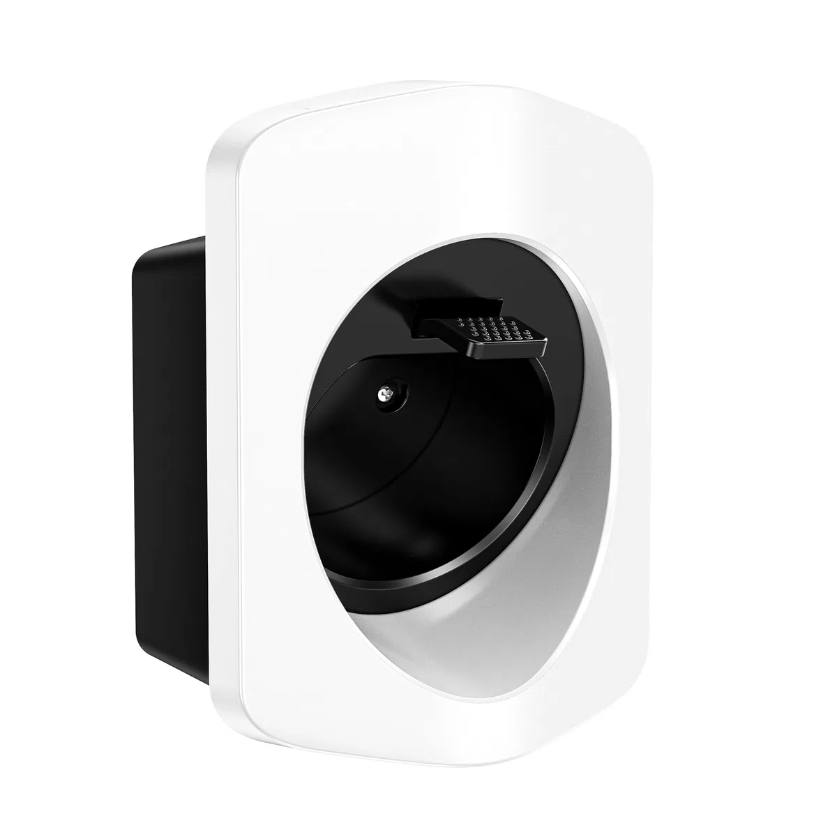 Tera Supporto EV per Connettore Tipo 2, Staffa da Parete & Porta-Cavo per Cavi di Ricarica Fino a 7 m, Materiale Robusto e Resistente alle Intemperie, Accessorio Organizer Bianco