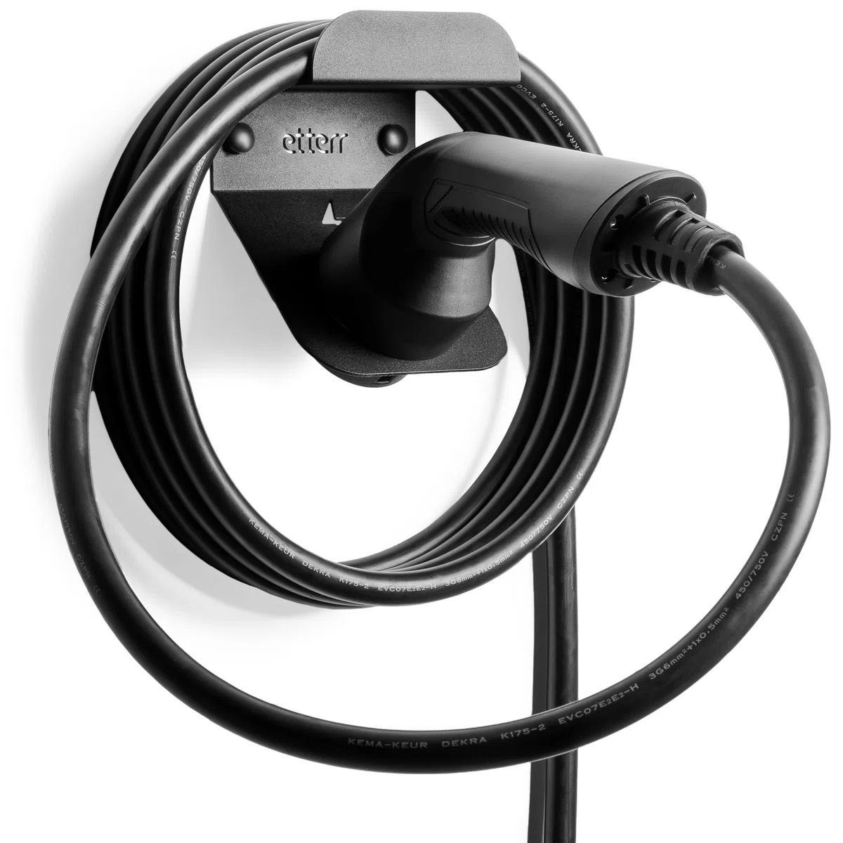 Supporto caricabatterie per auto elettrica, base, gancio da parete, tubo, batterie di ricarica, EV, organizer per cavi, accessori per moto (nero)